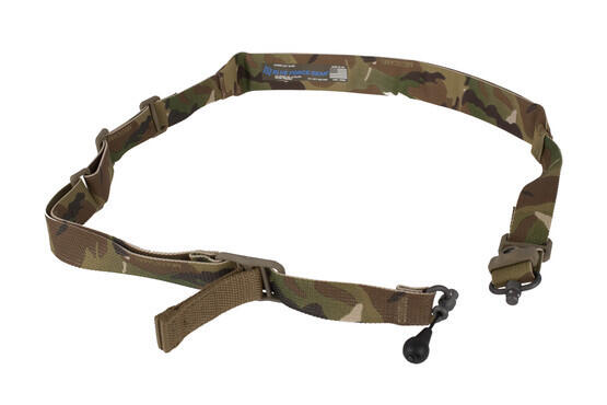 Blue Force Gear Vickers 221 Padded carbine sling with RED swivel in MultiCam
